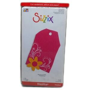 Sizzix Sizzlits Die Tag w/Flower #654873 Roller Machine